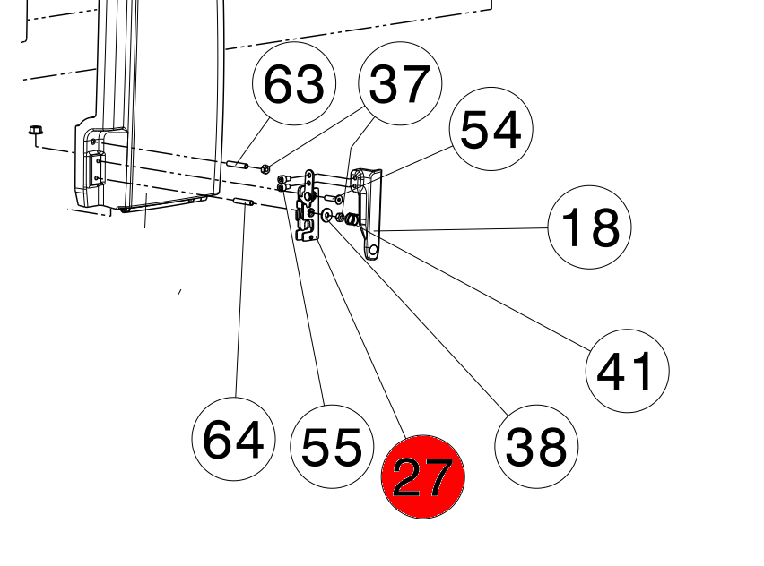 Dovre Sense 100 Feuerraumtür Verriegelung