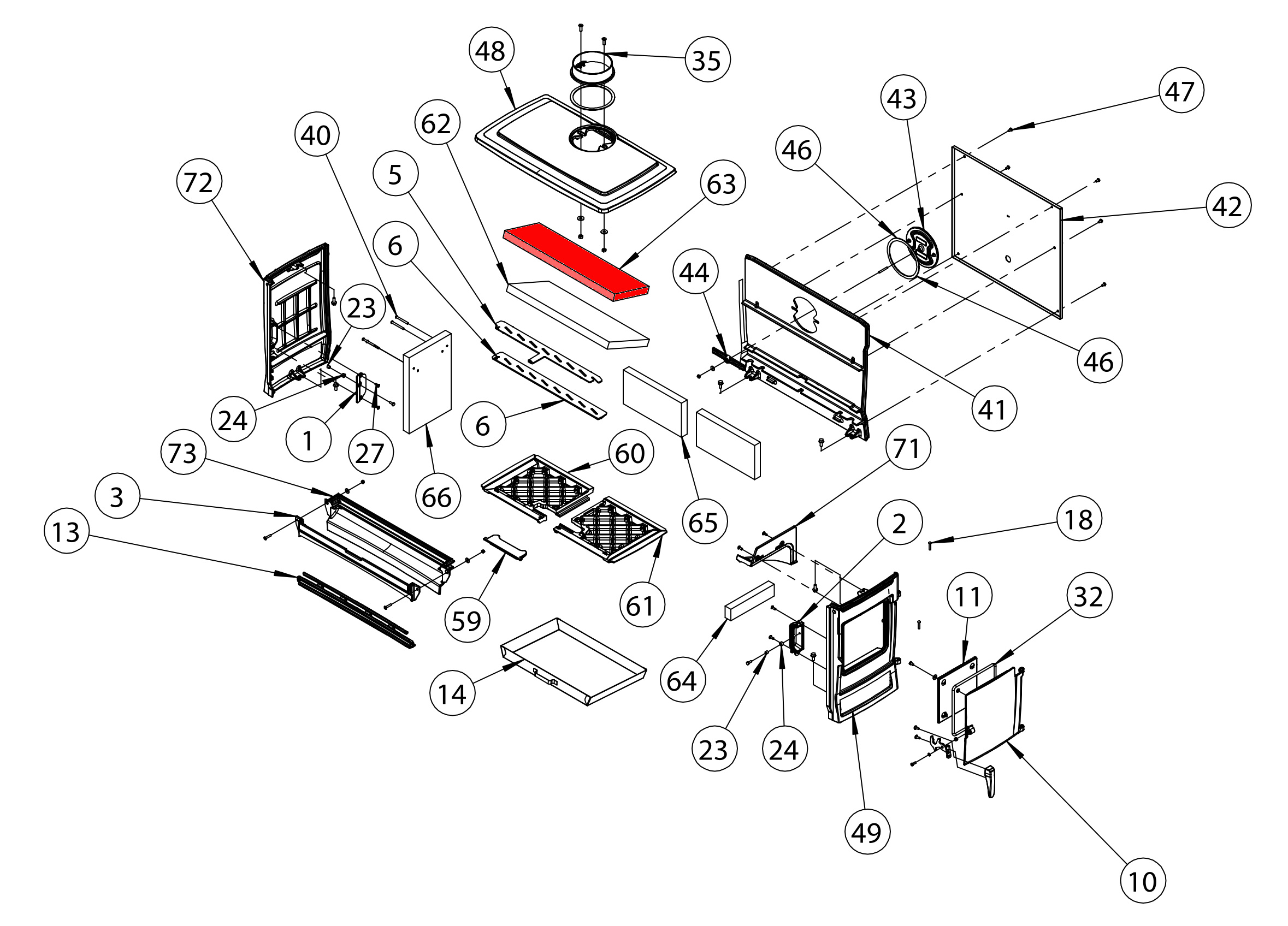 Dovre Tai 55WD Zugumlenkung oben